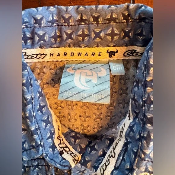 Cowboy Hardware 6 Month Cotton Onesie - Picture 3 of 8